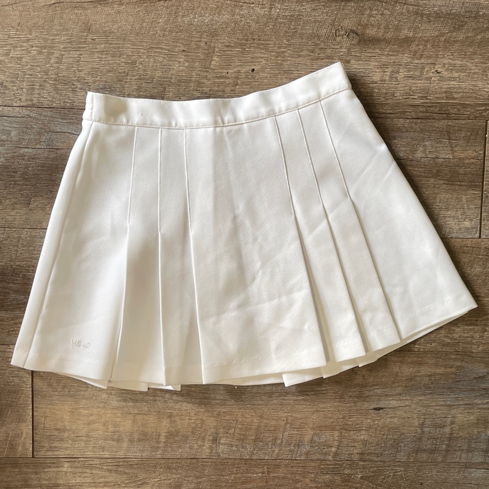 Head White Mini Pleated Tennis Skirt Vintage